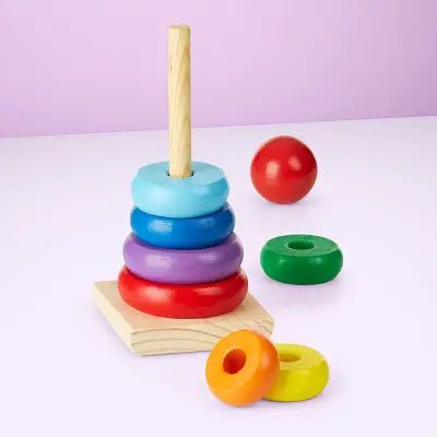 Jouet Montessori Bois - WoodenToys™ - Tour arc - en - ciel - Bébé s’éveille